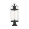 Z-Lite Roundhouse 1 Light Outdoor Pier Mounted Fixture, Black And Clear Seedy 569PHB-533PM-BK - alternate 1